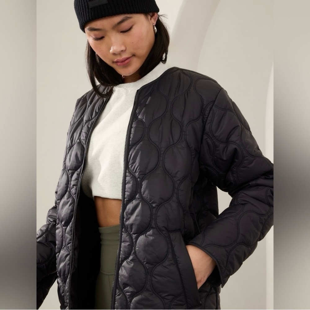 NEW Athleta Black Puffer Jacket